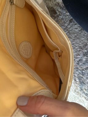 Light Yellow Tote Bag with Cream Trim